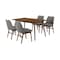 Armen Living Westmont and Azalea Charcoal and Walnut 5 Piece Dining Set SETWEDI5AZWACH - alternate 1